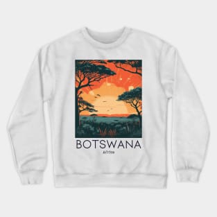 A Vintage Travel Illustration of Botswana - Africa Crewneck Sweatshirt